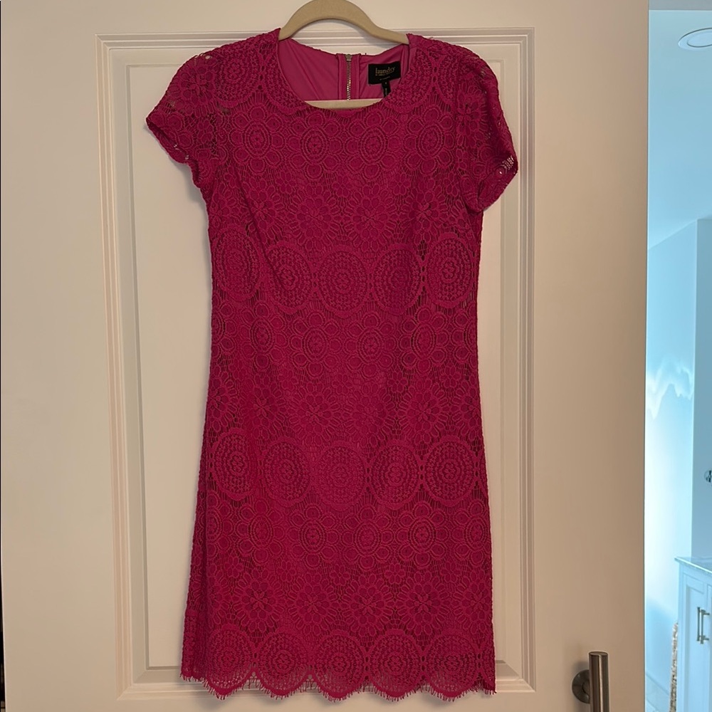 Laundry Size 2 Magenta Lace Dress by Maggy London